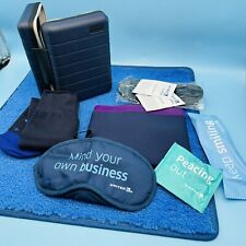 Away United Airlines Amenity Kit Case Navy Zipper Sleep Mask  Airplane Socks  picture