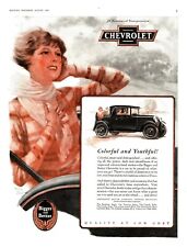 1928 Chevrolet Vintage Print Ad Colorful And Youthful Bigger And Better  picture