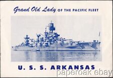 U.S.S. Arkansas Grand Old Lady of the Pacific Fleet 1945 Navy Day Program picture