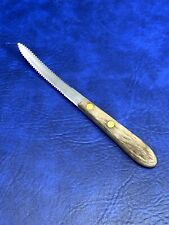 Vtg J.P.H. Co. Everkeen Stainless Serrated Blade Wooden Handle Grapefruit Knife picture