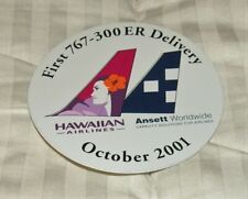 BOEING 767-300 ER DELIVERY ROUND STICKER HAWAIIAN ANSETT AIRLINES NEW picture