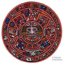 MAYAN DOOMSDAY CALENDAR PATCH embroidered iron-on AZTEC SUN STONE PIEDRA DEL SOL picture