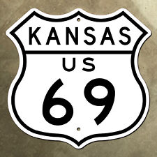 Kansas US route 69 highway marker road sign 1962 shield picture