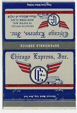 Chicago Express Inc. NYC Royal Flash Billboard FS 40S Empty Matchcover picture