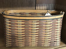 Rare HUGE Longaberger Chestnut Carry All BASKET Purse LapTop Tote WITH LINER picture