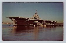 USS Bunker Hill, Ship, Transportation, Antique, Vintage Souvenir Postcard picture