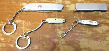 LOT of 4 vintage Keychain Knives Utility / Pocket / Fingernail picture