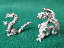 Lot 2  Vintage Pewter Dragon Figurines picture