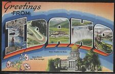 Large Letter: Greetings From Oklahoma, Early Linen Postcard, Unused picture