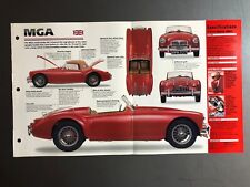 1955 - 1962 MGA Roadster Poster, Spec Sheet, Folder, Brochure - RARE Awesome picture
