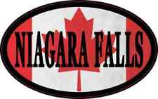 4 x 2.5 Oval Canadian Flag Niagara Falls Sticker Car Truck Vehicle Bumper Decal picture