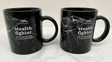 Stealth Fighter Coffee Mug The Lockheed Built F-117A Black  Lot Of 2 picture