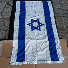 Vintage Flag of Israel Cotton Sewn Large 3'x5' picture