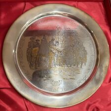 Antique vintage The Danbury Mint Sterling Silver plate Washington at Valleyforge picture