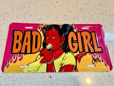 COOP Art ~ BAD GIRL ~ License Plate Devil Girl - 12