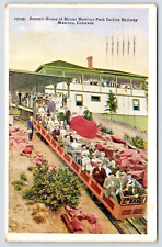 Postcard 1921 Mount Manitou Amusement Park Incline Railway Colorado Fun A9 picture