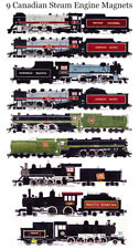 Canadian Steam Locomotives set of 9 magnets Andy Fletcher picture