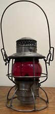 Adlake Embossed Southern Railway Railroad Lantern Red Globe 1925 picture