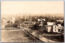 Loudonville Ohio c1910 RPPC Real Photo Postcard Aerial View w/ Houses Dirt Road picture