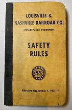 Vintage 1977 L&N Louisville Nashville Railroad Employees Safety Rules Book A14 picture