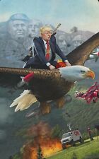Pro Trump Bald Eagle Anti-CNN Funny Sticker  Pro USA MAGA Mount Trumpmore picture