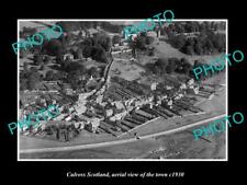 OLD LARGE HISTORIC PHOTO OF CULROSS SCOTLAND AERIAL VIEW OF THE TOWN c1930 1 picture