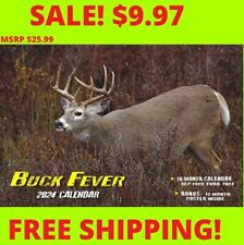 Whitetail Deer 2024 Buck Fever Wall Calendar (Free Shipping) $25.99 SALE 9.97 picture