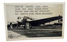 RPPC WW2 VERSE FIGHTER PLANE SOLDIERS UNCLE SAMS AIRMEN POSTCARD AIRCRAFT picture