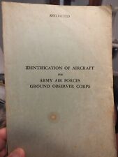 WW2 AAF 1942 Identification of Aircraft Book. Original picture