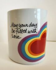 Vintage 1984 AVON THE LOVE MUG Rainbow Heart May Your Day Be Filled With Love picture