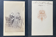 Carl Wigand, Berlin, Couple posing, Mr. and Mrs. Monoyer, 1865 vintage CDV picture