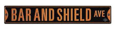 Harley-Davidson Black & Orange Embossed Bar & Shield Avenue Tin Sign 2012161 picture