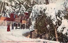 Mt Mount Lowe CA California Alpine Tavern Winter Snow Railway Vtg Postcard B32 picture