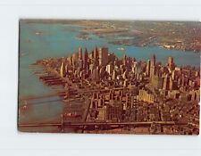 Postcard Lower Manhattan Skyline From The Air, New York City, New York picture