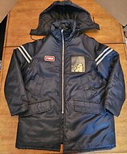 Vintage TWA Airlines Employee Winter Crew Jacket BLUE Mens Size L Coat Great Con picture