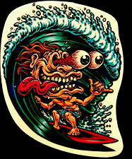 RAT FINK STICKER ”SURF WAVE DUDE” 3“ X 4” TOTALLY AMAZING & GLOSSY picture