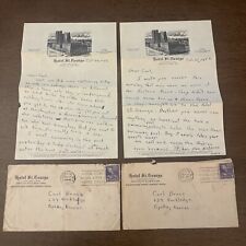 Lot of 2, Hotel St. George, 1952, Covers, Letters, Brooklyn NY, Original Vintage picture