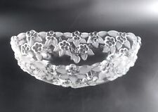 Mikasa Walther Crystal Oval Bowl Carmen Satiniert Design 1980's picture