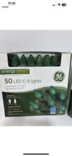 NEW 50 LED Energy Smart C9 Green Christmas lights In/Outdoor picture