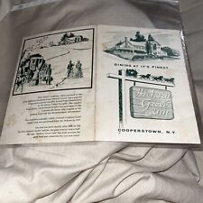 Vintage Hickory Grove Inn Menu Lake Otsego Cooperstown New York picture