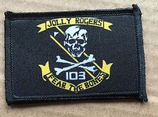 VF 103 F14 Tomcat Morale Patch Jolly Rogers Top Gun Tactical ARMY Hook Military  picture