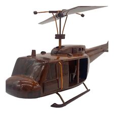 Bell UH-1C Huey Hog Gunship Iroquois Helicopter Wooden Mahogany Wood Model New picture