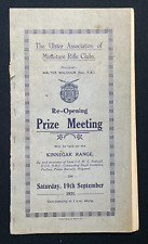 1931 Programme Ulster Association Miniature Rifle Clubs, Prize Meeting Kinnegar picture