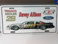Vintage looking DAVEY ALLISON TEXACO Racing Team  -  28 License Plate  1980s  picture