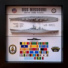 USS Missouri Display Box, BB-63, Iowa Class, WW2, 9