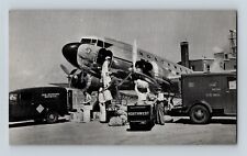 Aviation Postcard Northwest Airlines Douglas 21 Passenger Cargo US Mail 1940s B9 picture