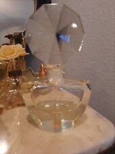 Vintage Yellow Citrine Cut Crystal Perfume Bottle RARE BEAUTY 1950 SPARKLING6