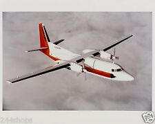 VINTAGE NORTHWEST AIRLINK - MESABA FOKKER F 27 AIRCRAFT  IN FLIGHT - COLOR 8X10 picture
