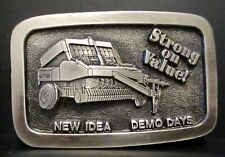 Avco New Idea Demo Days Round Hay Baler Belt Buckle Collector's Ed Spec Cast  NI picture