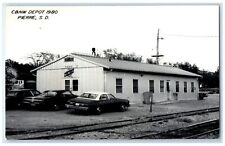 c1980 C&NW Pierre South Dakota Vintage Train Depot Station RPPC Photo Postcard picture